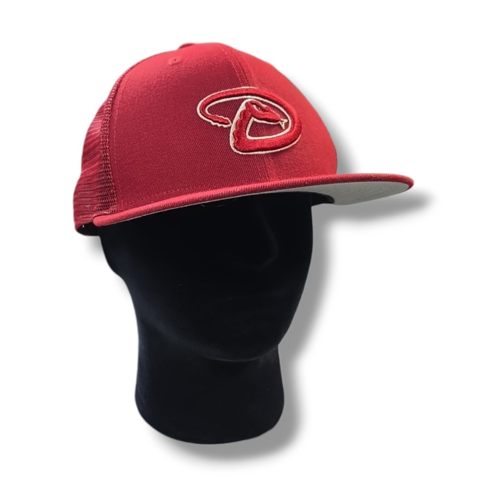 Arizona Diamondbacks Red New Era 59Fifty Fitted Mesh Baseball Hat Size 7 3/8